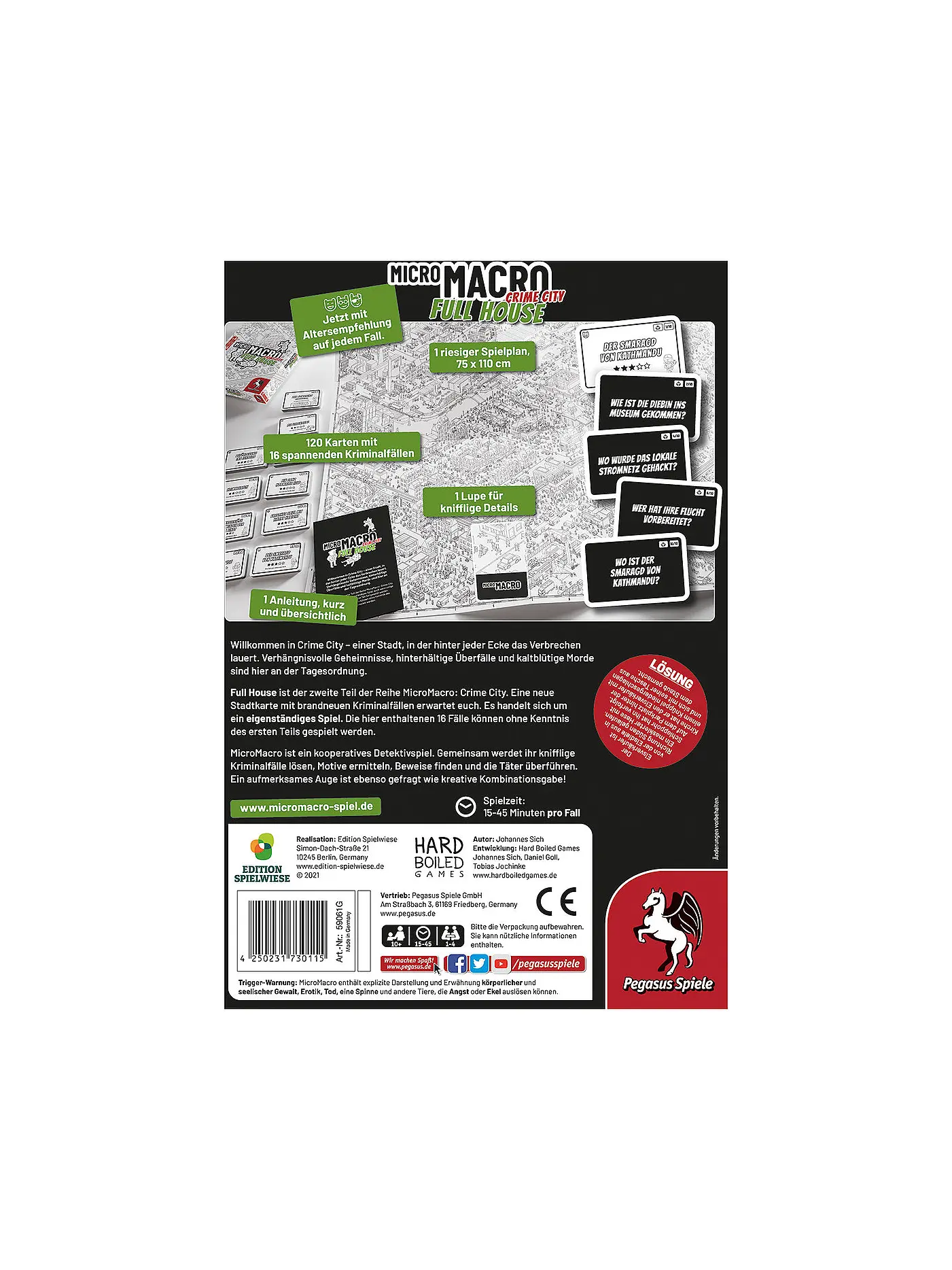 PEGASUS | MicroMacro: Crime City 2 – Full House (Edition Spielwiese) | 